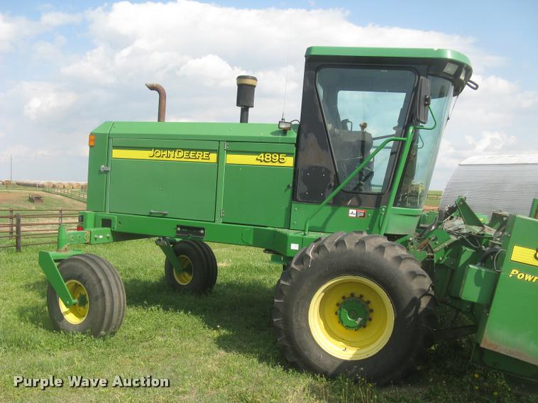 image for item L2343 2002 John Deere 4895 self-propelled windrower