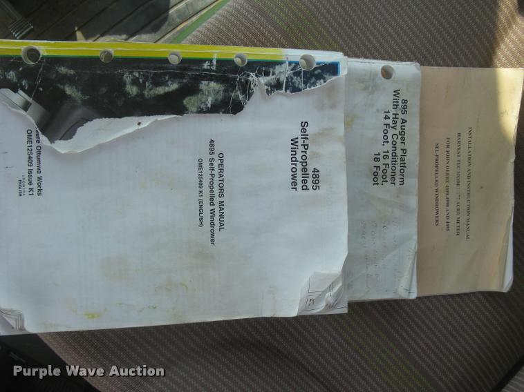 image for item L2343 2002 John Deere 4895 self-propelled windrower