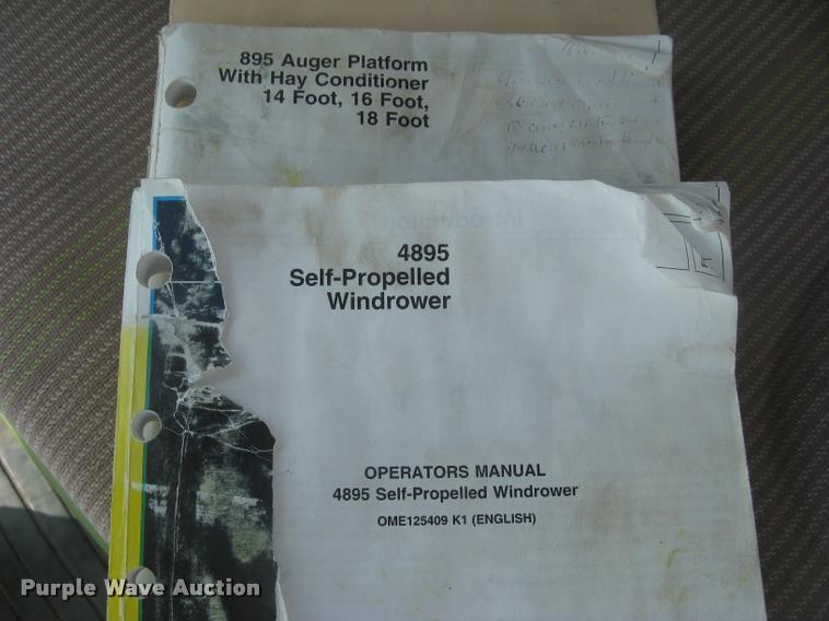 image for item L2343 2002 John Deere 4895 self-propelled windrower