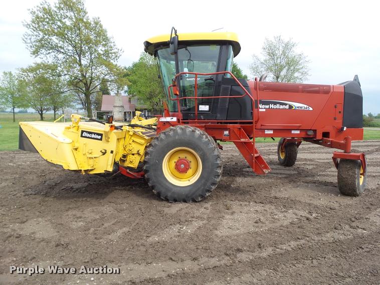 image for item L5553 2006 New Holland HW345 self-propelled windrower