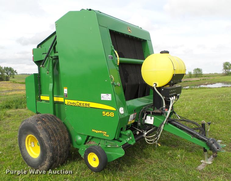 image for item L5554 2012 John Deere 568 Mega Wide Plus round baler