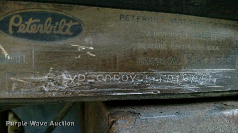 image for item DB4715 1985 Peterbilt 359 winch semi truck