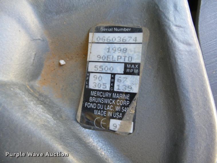 image for item AP9259 1998 Mercury 90ELPTO outboard motor