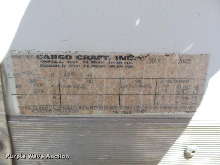 image for item AP9263 2005 Cargo Craft Handee Hauler enclosed cargo trailer