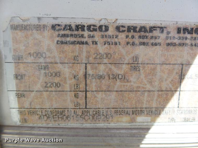 image for item AP9263 2005 Cargo Craft Handee Hauler enclosed cargo trailer