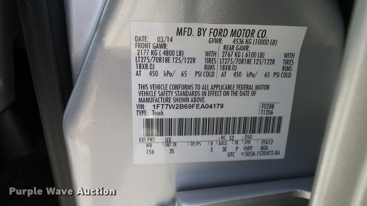 image for item DA6212 2015 Ford F250 Super Duty XLT Crew Cab pickup truck