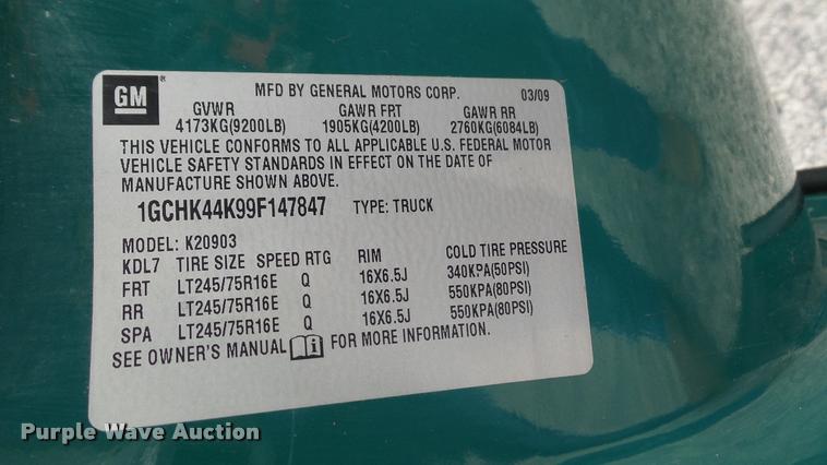 image for item DA6221 2009 Chevrolet Silverado 2500HD pickup truck