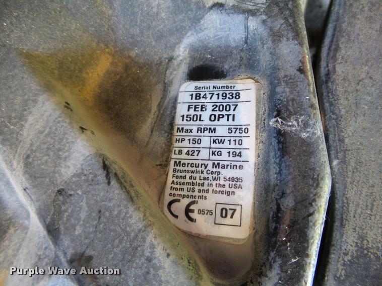 image for item DB4744 2007 Mercury Optimax 150 outboard motor