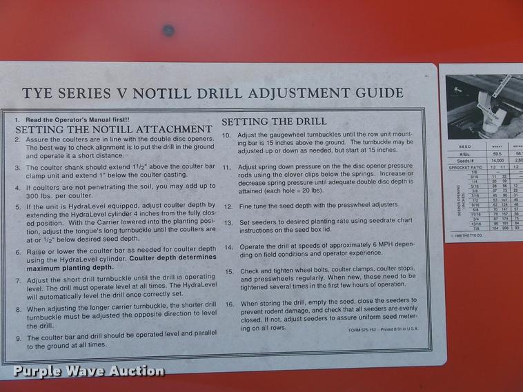 image for item DP9350 Tye 114-6300 grain drill