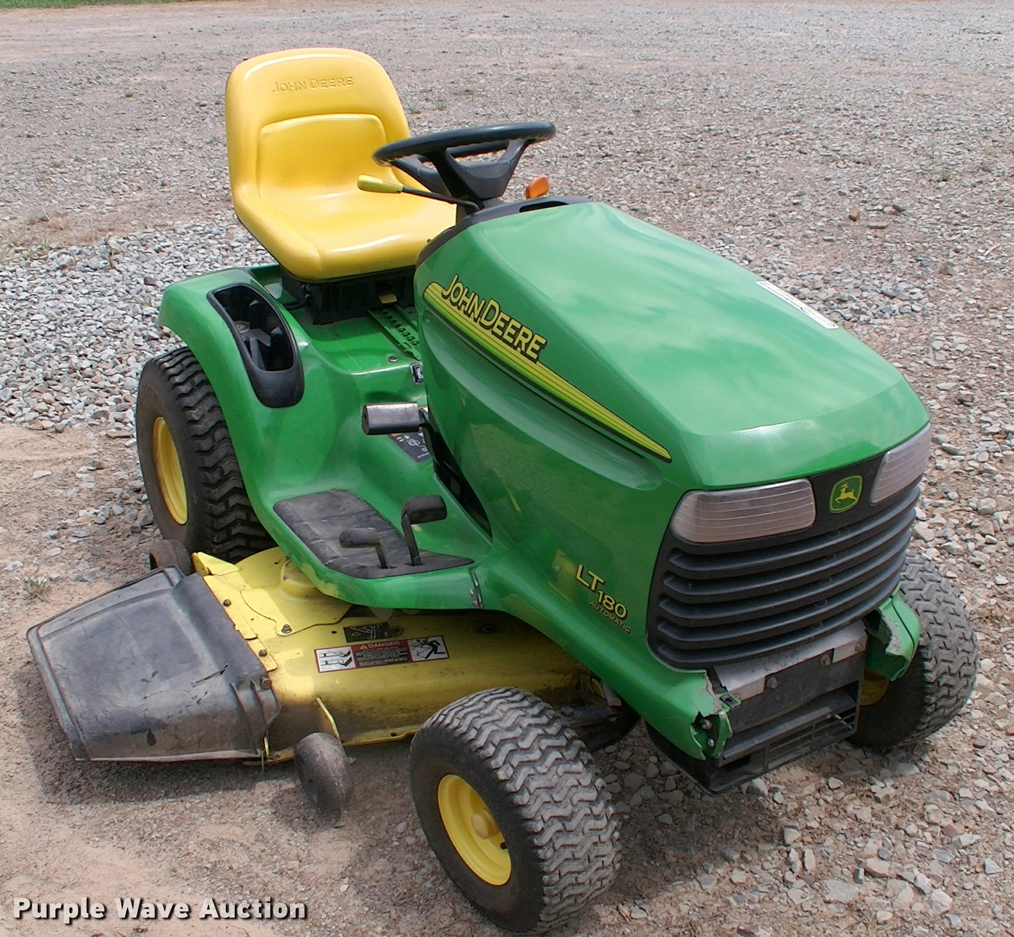 John Deere LT180 lawn mower in Quinton, OK Item DP9354 sold Purple Wave