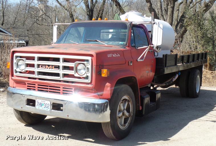 image for item BH9306 1988 GMC TopKick flatbed truck