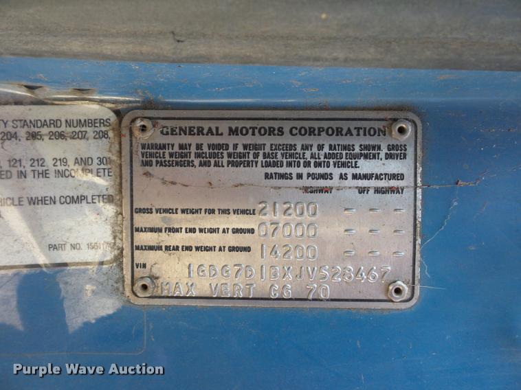 image for item BH9306 1988 GMC TopKick flatbed truck