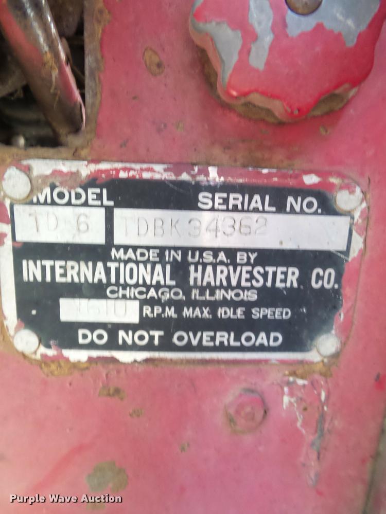 image for item BS9429 International Drott TD6 track loader