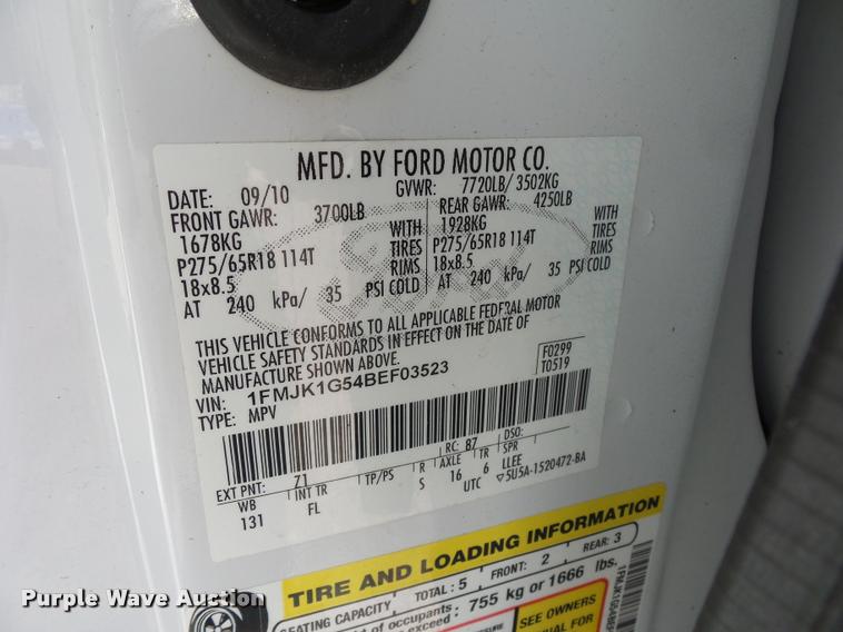 image for item BS9484 2011 Ford Expedition SUV