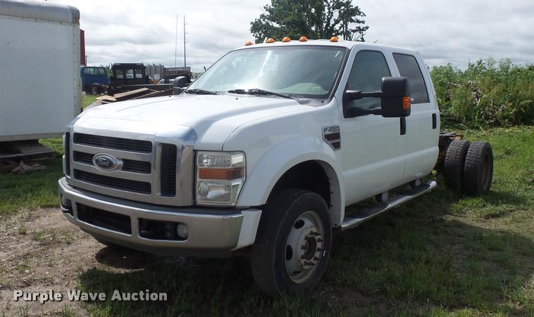 image for item BS9494 2008 Ford F450 Super Duty Crew Cab pickup truck cab and chassis