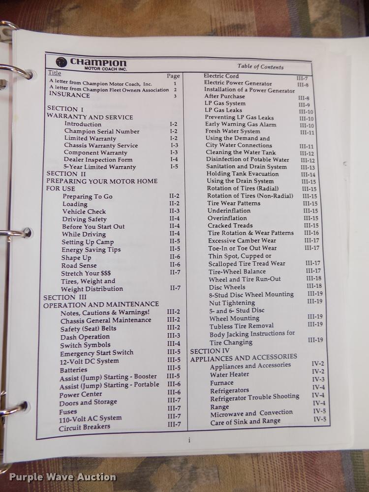 image for item DA0712 1992 Champion Ultra Star RV