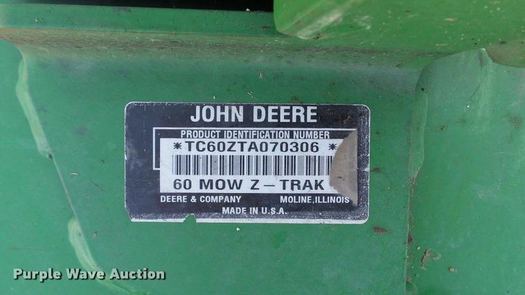 image for item DA1078 John Deere F687 Z-Trak lawn mower