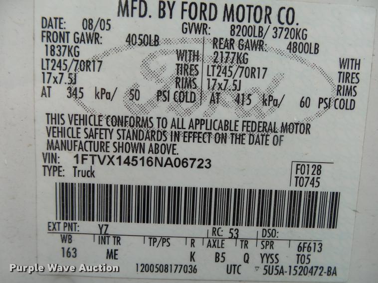 image for item DA2682 2006 Ford F150 SuperCab pickup truck