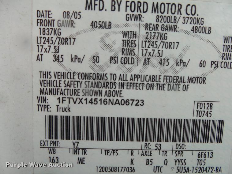 image for item DA2682 2006 Ford F150 SuperCab pickup truck