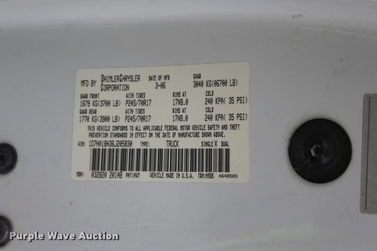 image for item DA2722 2006 Dodge Ram 1500 Quad Cab pickup truck