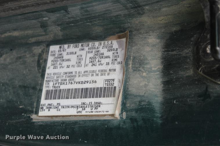 image for item DA2724 1997 Ford F150 SuperCab pickup truck