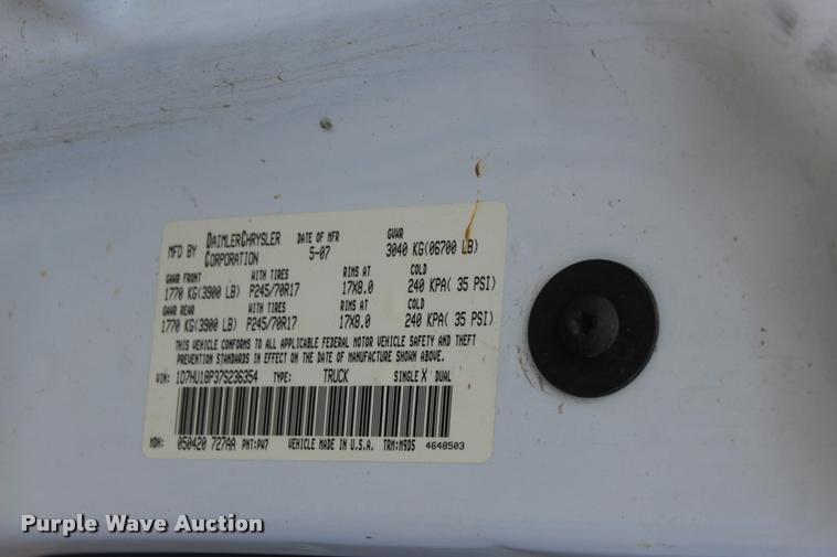 image for item DA2725 2007 Dodge Ram 1500 Quad Cab pickup truck