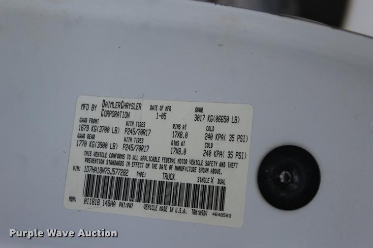 image for item DA2727 2005 Dodge Ram 1500 Quad Cab pickup truck