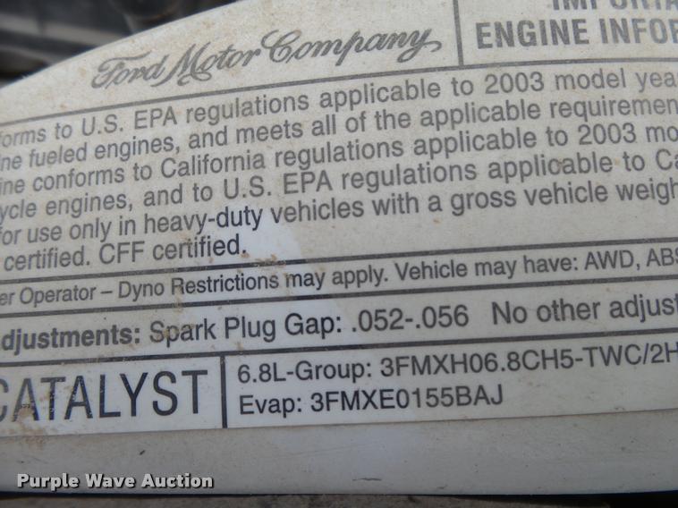 image for item DA2731 2003 Ford F550 truck cab and chassis