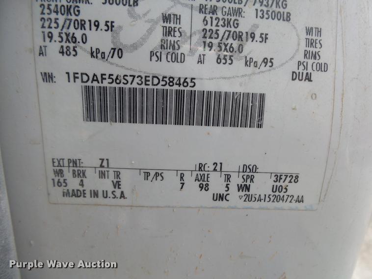 image for item DA2731 2003 Ford F550 truck cab and chassis