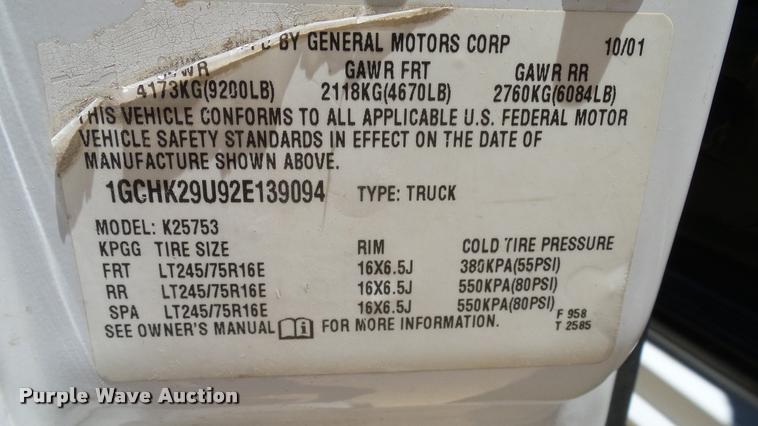 image for item DA6223 2002 Chevrolet Silverado 2500HD Ext. Cab pickup truck