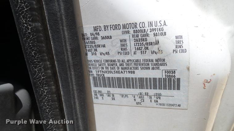 image for item DA6224 1999 Ford F250 Super Duty SuperCab pickup truck