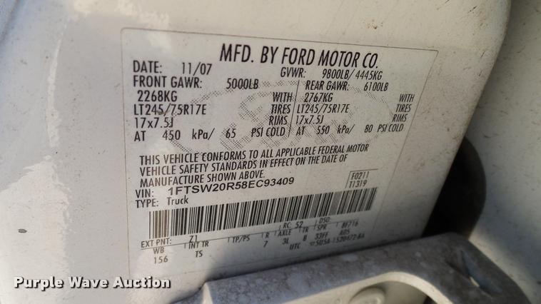 image for item DA6245 2008 Ford F250 Super Duty Crew Cab pickup truck