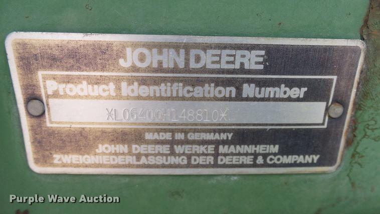 image for item DA6247 1995 John Deere 6400 tractor