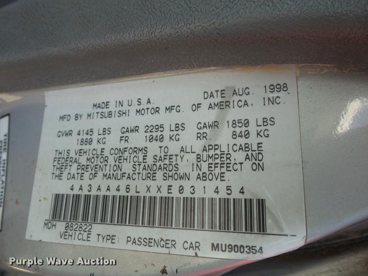 image for item DA6381 1999 Mitsubishi Galant