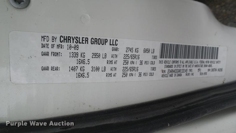 image for item DA6760 2010 Dodge Grand Caravan van
