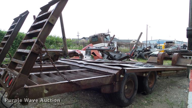 image for item DA6761 Shop built lowboy equipment trailer