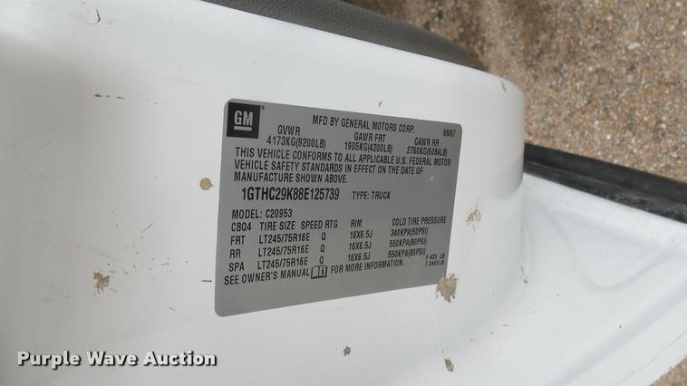 image for item DA7831 2008 GMC Sierra 2500HD Ext. Cab pickup truck