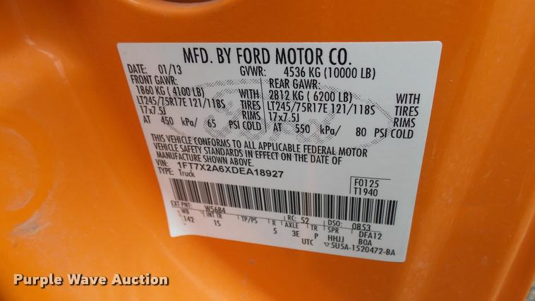 image for item DA7837 2013 Ford F250 Super Duty SuperCab pickup truck