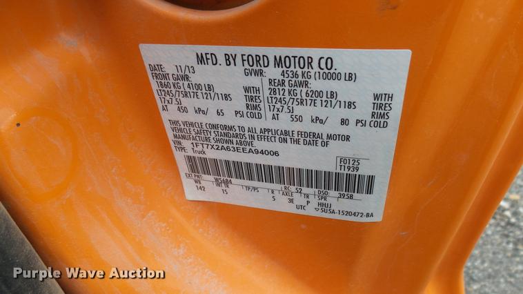 image for item DA7840 2014 Ford F250 Super Duty SuperCab pickup truck