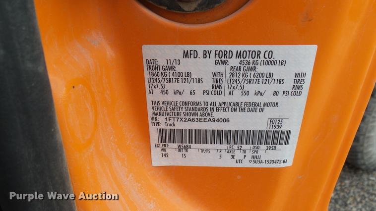 image for item DA7840 2014 Ford F250 Super Duty SuperCab pickup truck