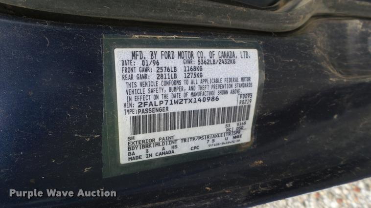 image for item DA7893 1996 Ford Crown Victoria Police Interceptor