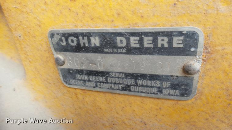 image for item DA7926 John Deere JD302 tractor