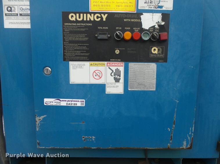 image for item DA9189 1999 Quincy QMT30ACA22SF air compressor