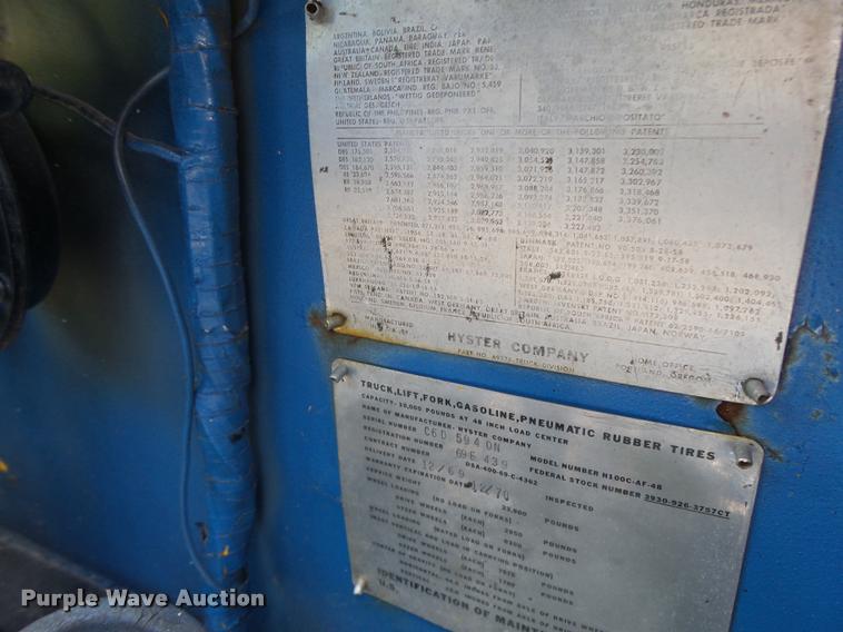 image for item DB1343 Hyster forklift