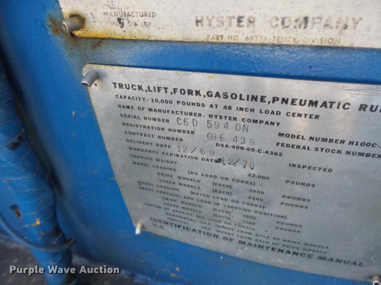 image for item DB1343 Hyster forklift