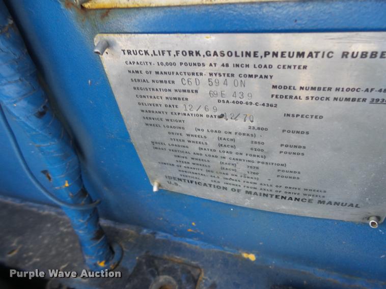 image for item DB1343 Hyster forklift