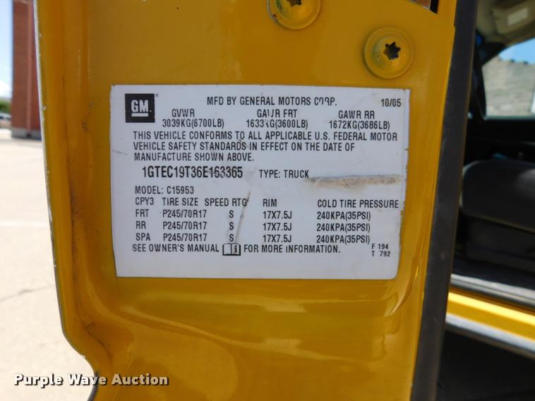 image for item DB9491 2006 GMC Sierra 1500 Ext. Cab pickup truck