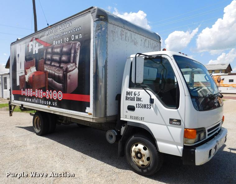 image for item DB9492 1998 Chevrolet W3500 box truck