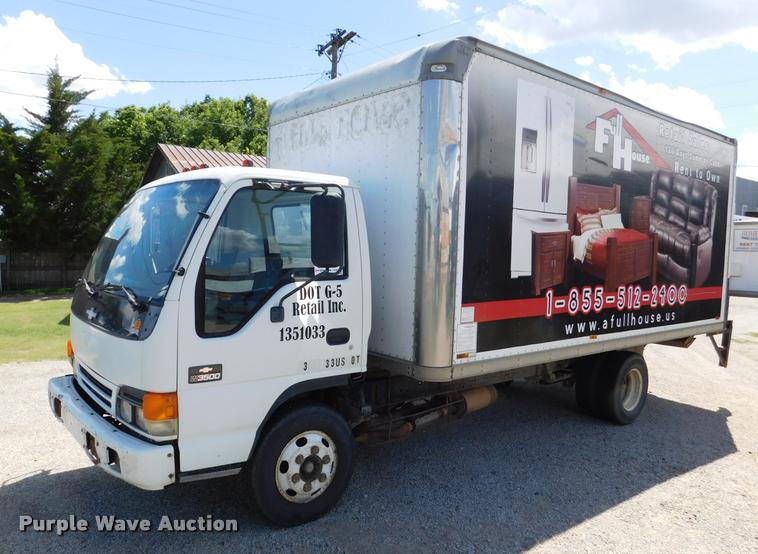 image for item DB9492 1998 Chevrolet W3500 box truck