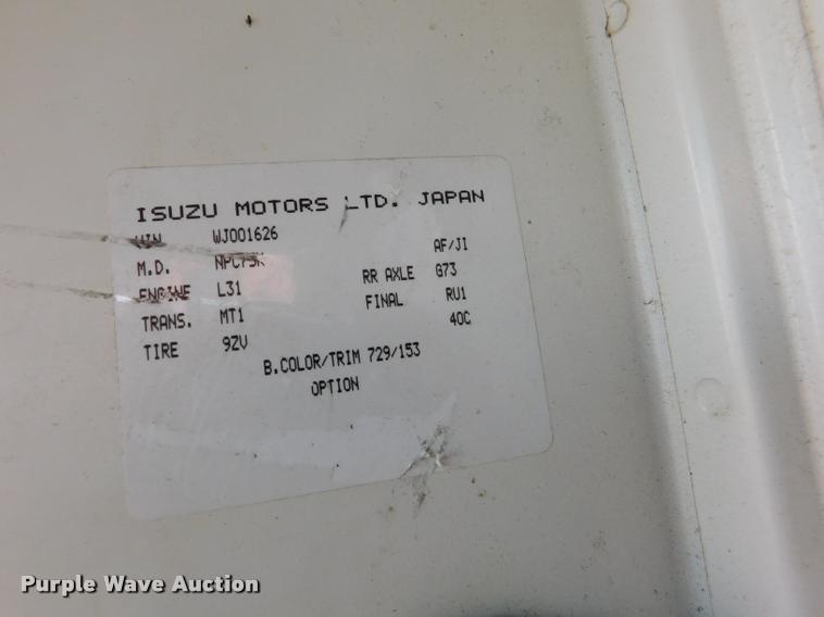 image for item DB9492 1998 Chevrolet W3500 box truck